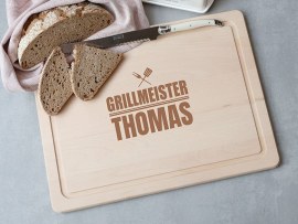 Holz-Schneidebrett mit Namensgravur