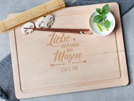 Holz-Schneidebrett personalisiert