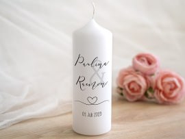 Kerze Motiv Hochzeit