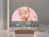 LED-Lampe mit Babyfoto