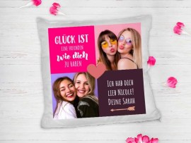 Personalisiertes Kissen Freundinnen motiv