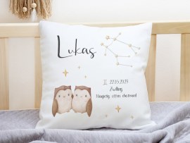 Personalisiertes Kissen zur Geburt
