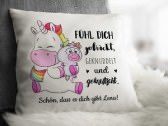 Personalisiertes Kissen Motiv Einhorn
