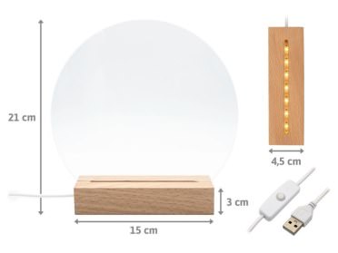 Personalisierbare LED-Lampe im Polaroid-Design