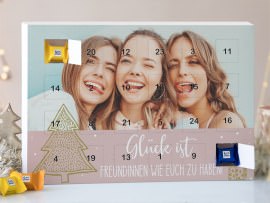 Foto-Adventskalender mit Schokolade gefüllt