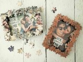 Bilderrahmen mit Puzzleteilen selbst basteln