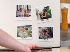 Retro-Magnete mit Foto