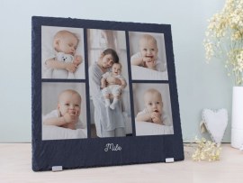 Schieferplatte mit Babyfotos