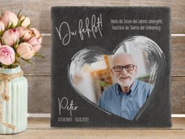 Schieferplatte als Gedenktafel
