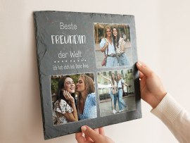 Bedruckte Schiefertafel Freundinnen