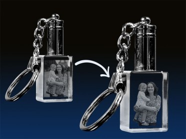 Schlüsselanhänger aus Muranoglas, kreativ, doppelseitig, Herzform,  Kristall, Reise-Souvenir, Metall