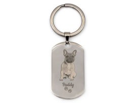 Schlüsselanhänger mit Fotogravur Hund