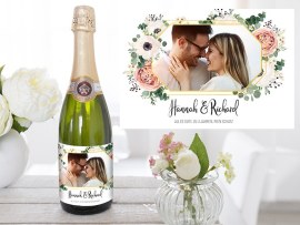 Champagner Etikett Motiv Hochzeit