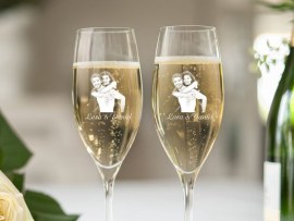 Sektglas mit Foto
