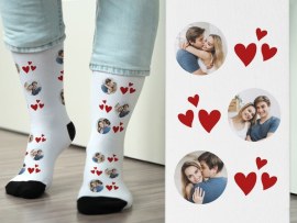 Personalisierte Socken Herzen