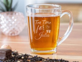 Teeglas mit Gravur