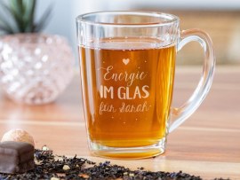 Teeglas mit Gravur