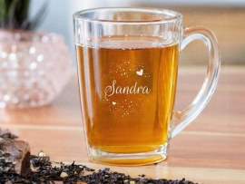 Teeglas mit Namensgravur