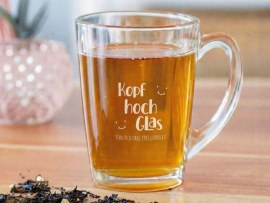Teeglas mit Gravur