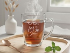 Teeglas mit Gravur