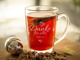 Teeglas mit Gravur Danke für alles