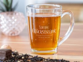 Teeglas mit Gravur Motiv Glückstrank