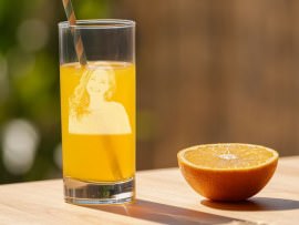 Trinkglas mit Fotogravur