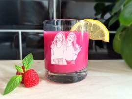 Trinkglas mit Fotogravur