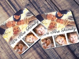 Untersetzer mit Foto Familie
