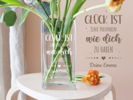 Vase Motiv Glück ist