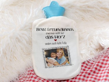 Personalisierte Wärmflasche mit Name oder Foto
