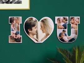 Deko-Buchstaben als Wandbild