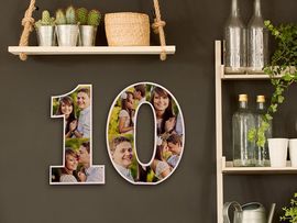 Deko-Zahlen als Wanddeko