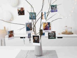 Foto-Dekoration mit Ästen selbst machen