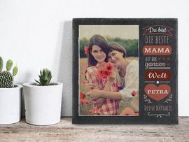 Schieferplatte mit Foto