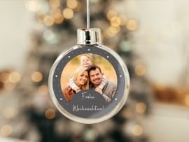 Weihnachtskugel mit Familienfoto