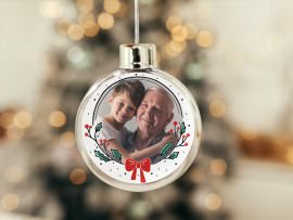 Christbaumkugel mit Foto