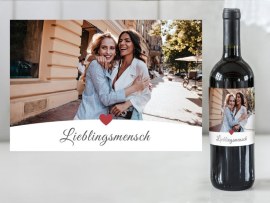 Weinetikett Motiv Lieblingsmensch