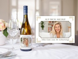 Wein-Etikett zum Geburtstag