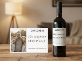 Personalisiertes Weinetikett als Gutschein