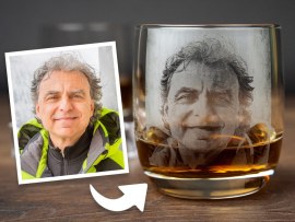 Whiskyglas mit Fotogravur