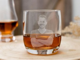 Whiskyglas Tumbler mit Foto