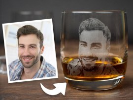 Beispielfoto Fotogravur Whiskyglas