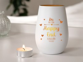 Herz & Heim® Windlicht Zur Hochzeit – Personalisiert Mit Namen & Datum