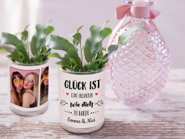 Blumengeschenk mit Windlicht