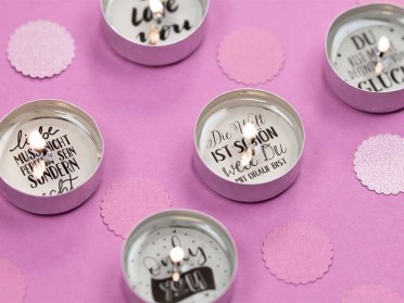 Teelicht-Botschaften