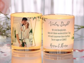 Foto-Windlicht als Dankeschön