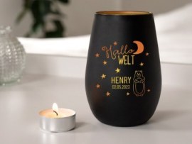 Windlicht mit Gravur als Tischdeko