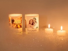 Foto-Windlichter Bad