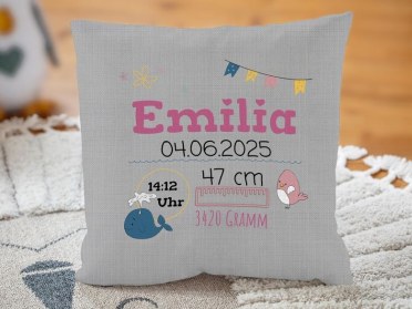 Besticktes Kissen für Kinder